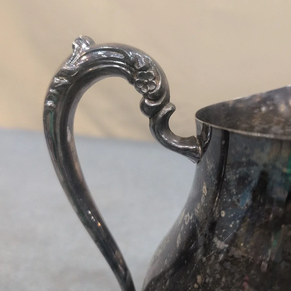 F.B.‎ Rogers Silver Co 3707 Silver Plated Footed Water Pitcher with Ice Guard